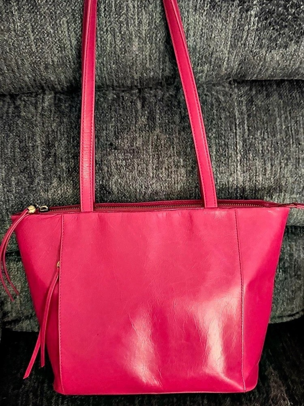 HOBO Haven Fuchsia Leather Tote